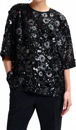Essentiel Isparkle Sequin Top In Black