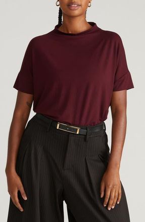 Universal Standard Petra Short Sleeve Top in Black Cherry Red at Nordstrom, Size 3Xl