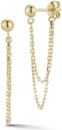 Ember Fine Jewelry 14K Double Chain Link Front/Back Earrings in Gold at Nordstrom Rack