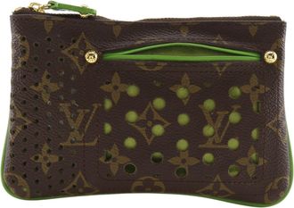 Louis Vuitton Brown Monogram Vert Monogram Pochette Pouch (Pre-Owned)