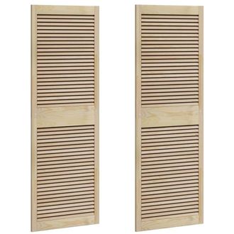 vidaXL Vidaxl - Porte Per Armadi Altro 2 Pcs Marrone 170 X 59.5 X 2.1 Cm