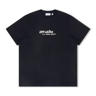 Off-white Mens Cryst Croco Slim Fit Tee In Black