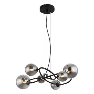 Globo Lighting L&aacute;mpara Colgante - Riha - Negro - Vidrio Metal Vidrio - Globo