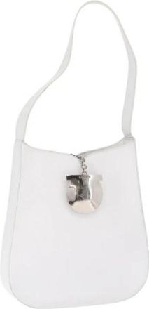 Ferragamo Pre-owned Leren Schoudertas - Dames - Vintage Schoudertas - Wit - ONE Size - Leer - Vintage