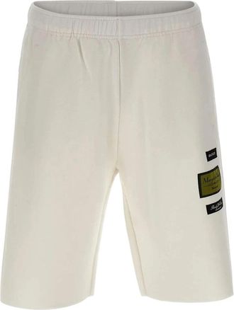 Maison Margiela Logo-patch Track Shorts - Heren - Korte Broeken - Wit - S - Katoen - Korte Broeken