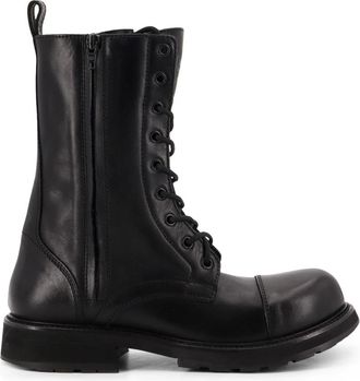 Balenciaga Truck Veterboot - Dames - Veterlaarzen - Zwart - 38 EU - Leer - Schoenen