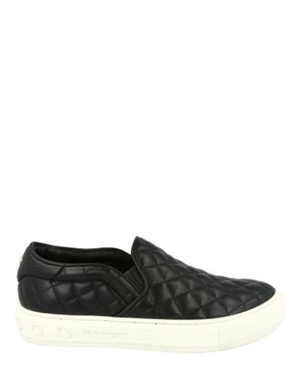 Ferragamo Lisa 1 Quilted Slip-On Sneakers