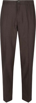 Les Deux Pantaloni eleganti Reg in twill spazzolato - - Trousers - Uomo - Marrone - W31 L32