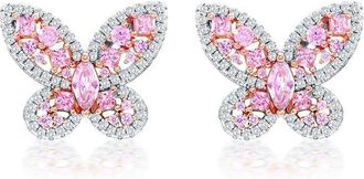Suzy Levian Suzy Levian Gala Collection Silver Cz Stud Earrings