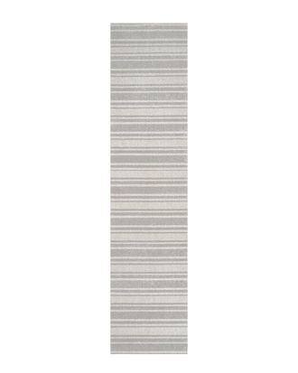 Jonathan Y Designs Jonathan Y Fawning Two-Tone Striped Classic Low-Pile Machine-Washable Polyester Rug