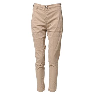 Jacob Cohen Beige Lyocell Skinny Hoge Taille Chino Casual Broek