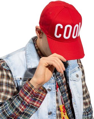 Dsquared2 Mens Cool Logo Baseball Cap Red Accessories > Beanies & Hats