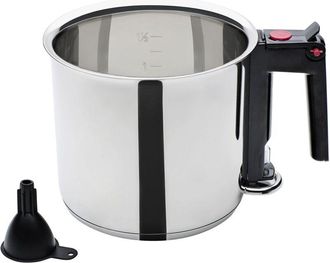 GSW 983167 simmertopf Bollitore 16 cm/Circa 1,5 Litri, Imbuto Incluso, Acciaio Inossidabile, Argento, 2 unit&agrave; - GSW