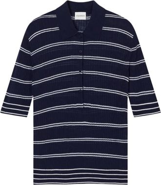 Closed Polo van wol met strepen - Dames - Polos - Blauw - XS - Wol - Tops