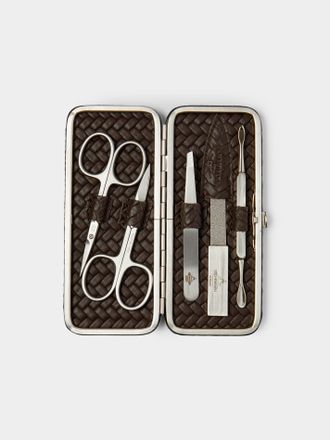F. Hammann Woven Leather Small Manicure Set