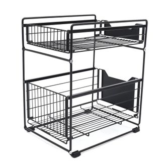 OEM Scaffale Portaoggetti A 2 Livelli, Multiuso, Nero