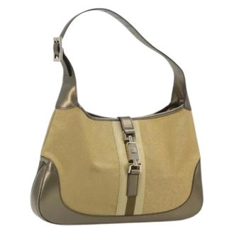 Gucci Pre-owned Vintage GG Canvas Schoudertas - Dames - Pre-owned - Bruin - Maat: ONE Size Leer