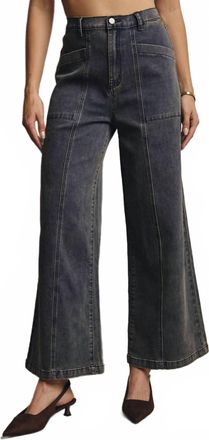 Forte_Forte Wide-Leg Stretch Jeans In Grayish Denim