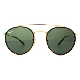Ray-Ban Round Gold Green Round Double Bridge 3647N Sunglasses
