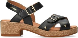 Mephisto Zwarte damessandaal - zomercollectie - Dames - Sandalen met hakken - Zwart - 36 EU - Leer - Schoenen