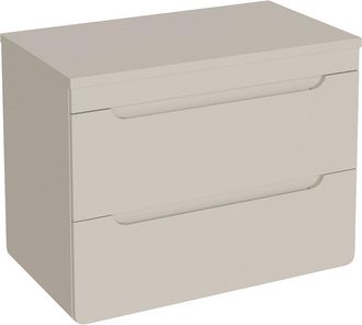 Vente-Unique Mueble de ba&ntilde;o suspendido con estante - 80 cm - Beige - ARUBA