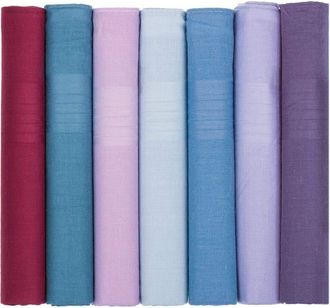 TS Mens Handkerchiefs 100% Cotton Boxed Hankies Hankys Mens Quality Gift 6/7 Pack (7, Multi Coloured (Dyed))