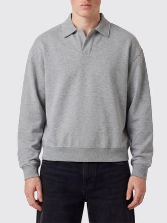 HUGO BOSS Polo a maniche lunghe in misto cotone con spalle cadute e polsini elasticizzati