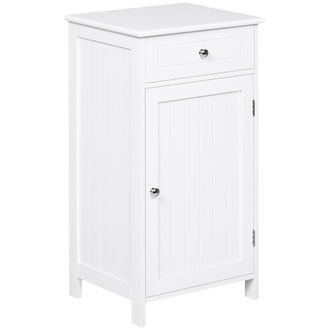 Kleankin Armario De Ba&ntilde;o Con 1 Caj&oacute;n 1 Puerta Y Estante Ajustable Interior Mueble Auxiliar De Almacenaje Para Sal&oacute;n Cocina Antivuelco 43x34x77 Cm