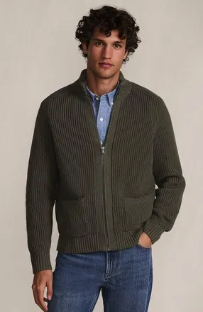 Lands End Long Sleeve Drifter Full Zip Cardigan Sweater in Forest Moss at Nordstrom, Size Xx-Large