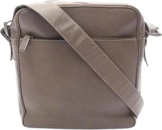 Prada Pre-owned Cross Body Bags, female, Brown, Size: ONE SIZE Pre-owned Leather Cross Body Bag