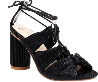 Generic Womens Strappy High Heeled Dress Pumps Chunky Block Heel Wedding Shoes for Bride Peep Toe Slingback Party Prom Sandals,Black,3.5 UK