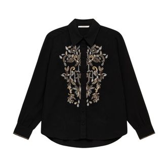 Maliparmi Camicia Festive Threads - - Blouses & Shirts - Donna - Nero - M