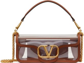 Valentino Garavani Loc&ograve; shoulder bag - women - Calf Leather/PVC/PVC/Metal/Calf Leather - One Size - Brown