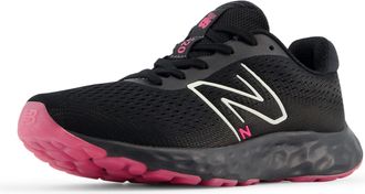 New Balance Womens 520 V8 Running Shoe, Black/Hi-Pink/Phantom, 3 UK
