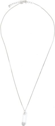 True Rocks small safety pin pendant necklace - unisex - Sterling Silver - One Size - Metallic