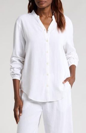 Barefoot Dreams Malibu Collection Sleep Top in White at Nordstrom Rack, Size Small