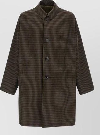 Maison Margiela four stitches reversible trench coat checked pattern