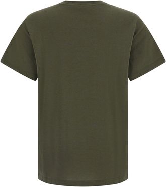 Fendi Stencil-Print Cotton T-shirt - Olive Green