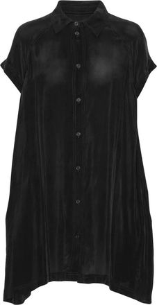 Henrik Vibskov button short-sleeved mini dress - women - Cupro - S - Black