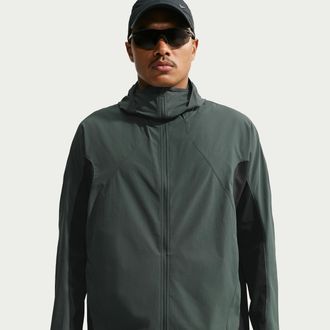 Nike Mens Tech Helios Dri-FIT Long-Sleeve Shell in Green | IF0903-303