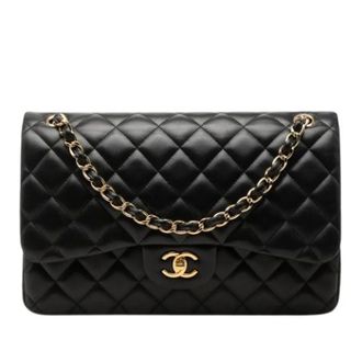 Chanel Pre-owned Classic Double Flap Shoulder Bag - Dames - Pre-owned - Zwart - Maat: ONE Size Leer