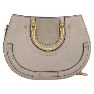 Chlo&eacute; Pixie Belt Leather And Suede Beige Leather Handbag (Pre-Owned)