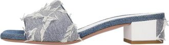 Roberto Festa Milano Laguna Gwynetjeans - Dames - Muiltjes - Blauw - 36 EU - Leer - Schoenen