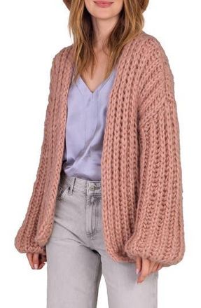 Saachi Chunky Knit Cardigan in Taupe at Nordstrom Rack