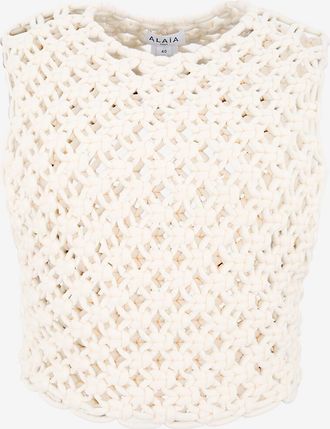 Alaia Handgeflochtenes Makramee-Top