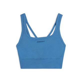 Freddy Top sportivo seamless supporto medio con inserti a costine