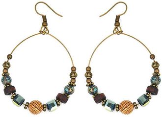 Generic 1 Pair Women Bohemian Drop Earrings Boho Turkish Vintage Ethnic Jewelry Crystal Earrings Fashion Multicoloured