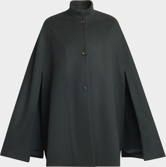 Kiton Cashmere Button-Front Cape