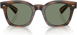Oliver Peoples Merceaux 50mm Rectangular Sunglasses in Barchan /New G-15 at Nordstrom