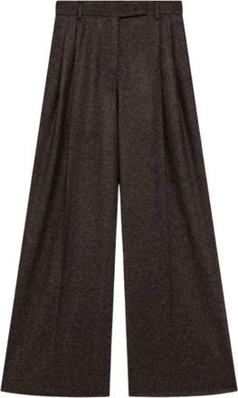 Msgm Wijde broek - Dames - Wijde Broeken - Bruin - S - Broeken